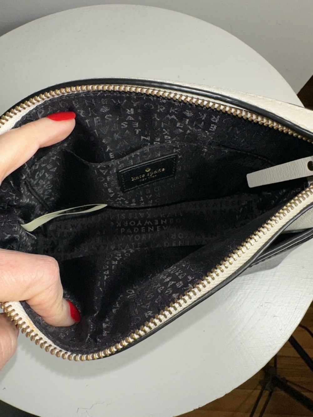 Kate Spade Grove Street Millie WKRU4194 Dark Blue White Leather Crossbody Bag - Picture 7 of 7